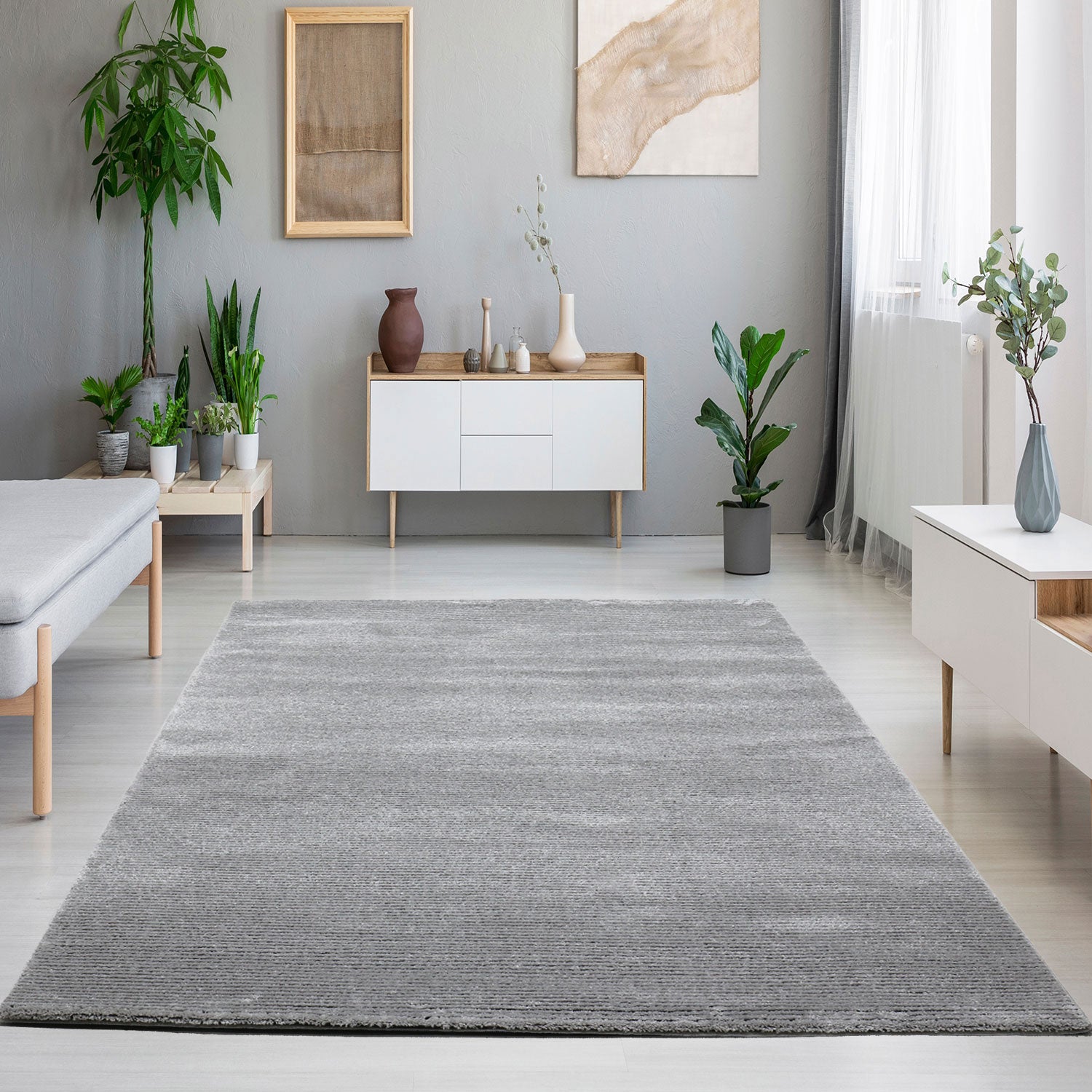 Teppich Streifen mit konturenschnitt Modern für Wohnzimmer, Schlafzimmer, Kinderzimmer-10