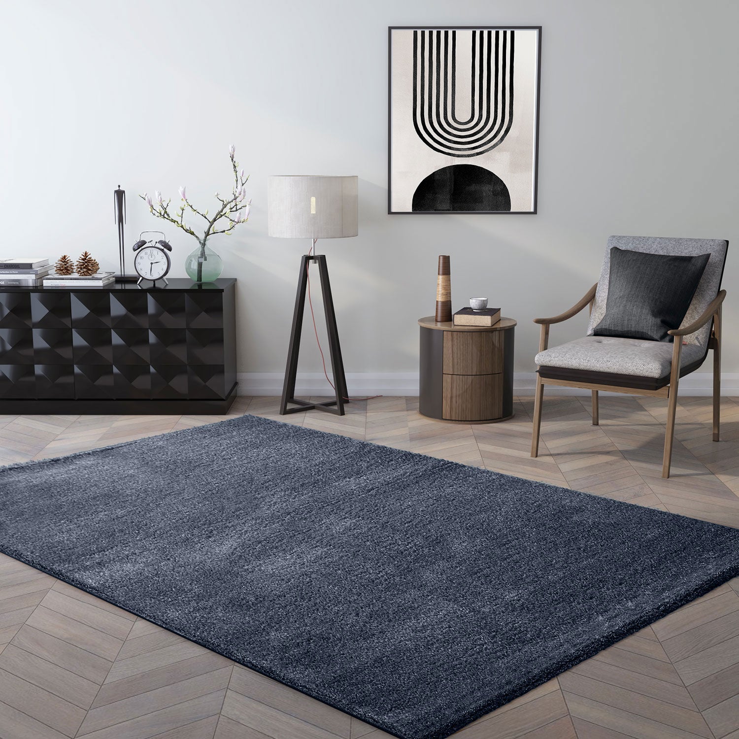 Short-pile rug, solid color, super quality, ultra-soft, for living room, children's room, bedroom, runner-20