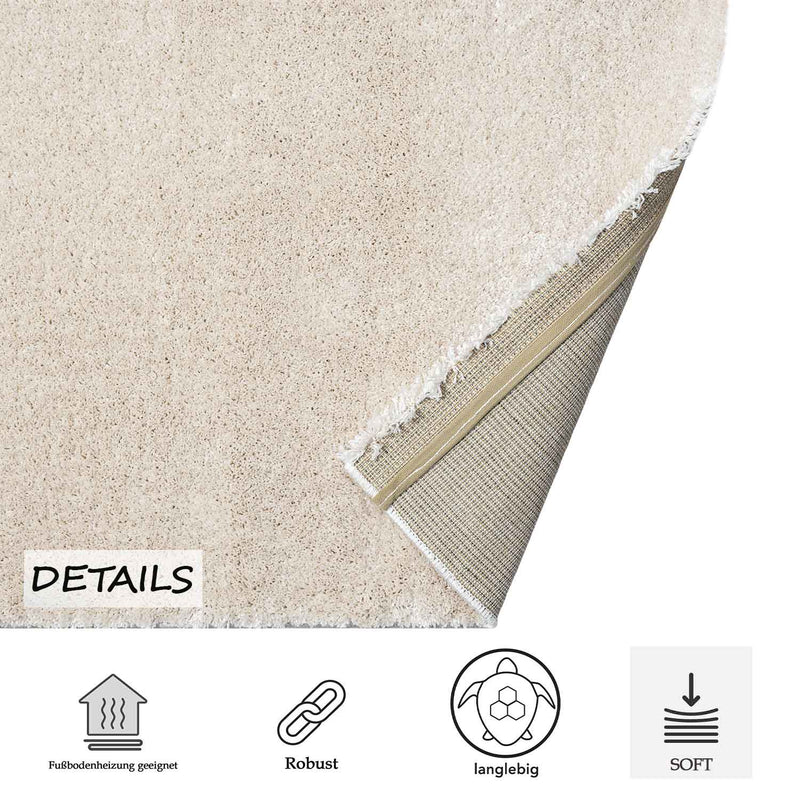 Short-pile rug, solid color, super quality, ultra-soft, for living room, children's room, bedroom, runner-zoom-