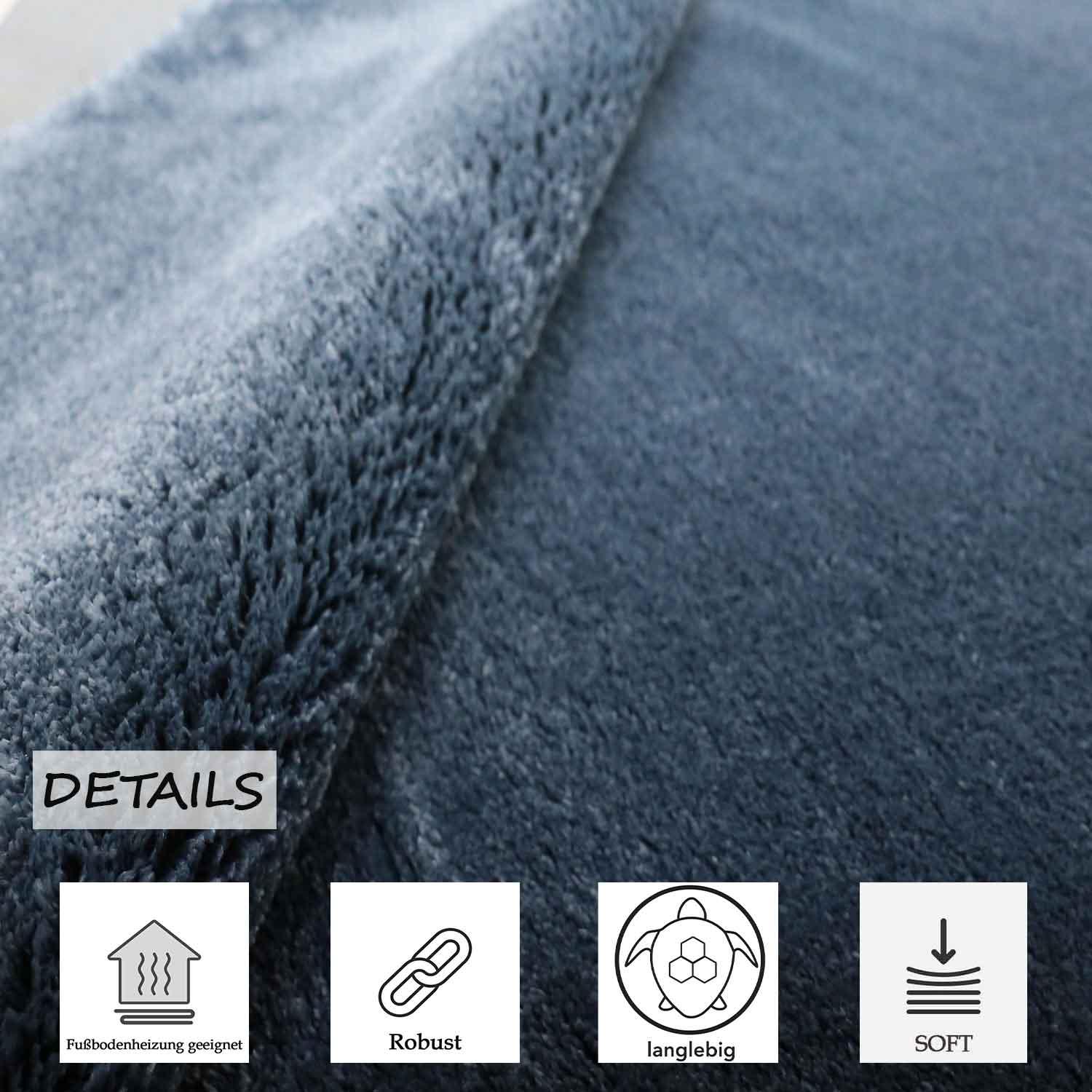 Short-pile rug, solid color, super quality, ultra-soft, for living room, children's room, bedroom, runner-25