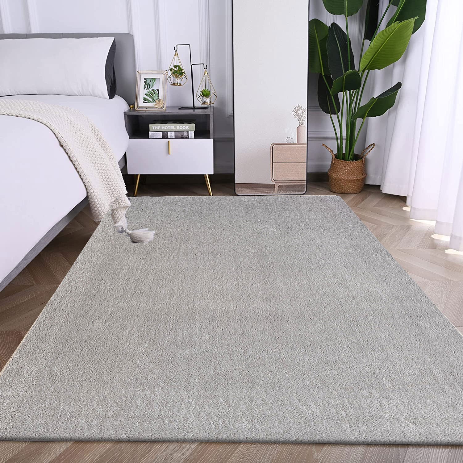 Short-pile rug, solid color, super quality, ultra-soft, for living room, children's room, bedroom, runner-6
