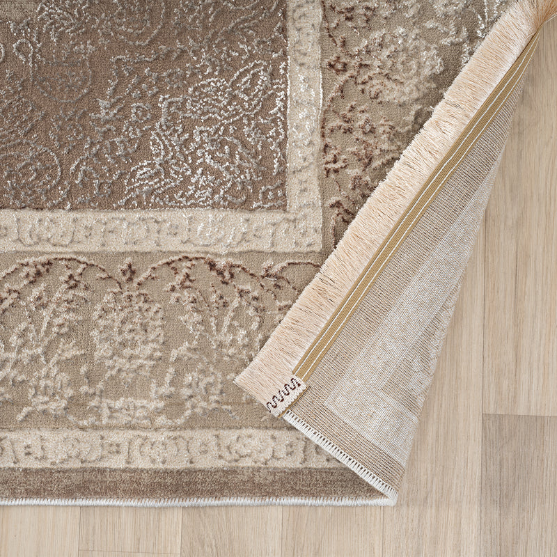 Short-pile rug, modern rug with ornamental pattern – easy to care for & durable – suitable for underfloor heating-zoom-