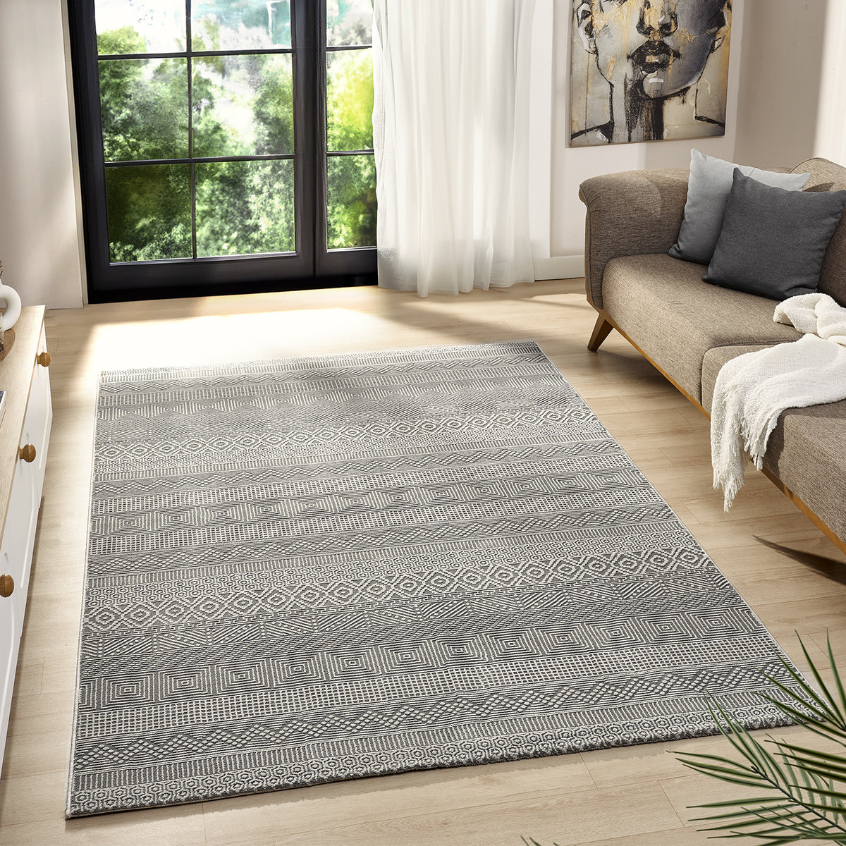Teppich Wohnzimmer Schlafzimmer Skandinavisch Modern | Pflegeleicht | Qualitativ Hochwertig |