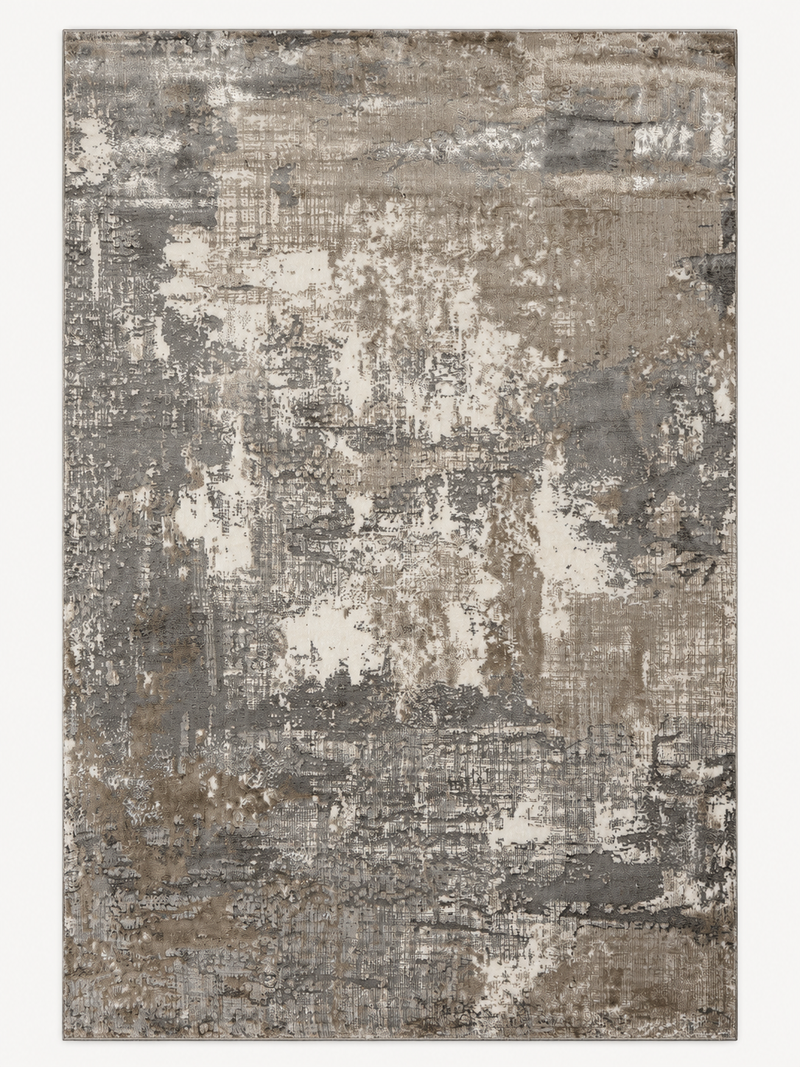 Teppich Wohnzimmer / Schlafzimmer Vintage Look Teppich Kurzflor Used Muster-zoom-