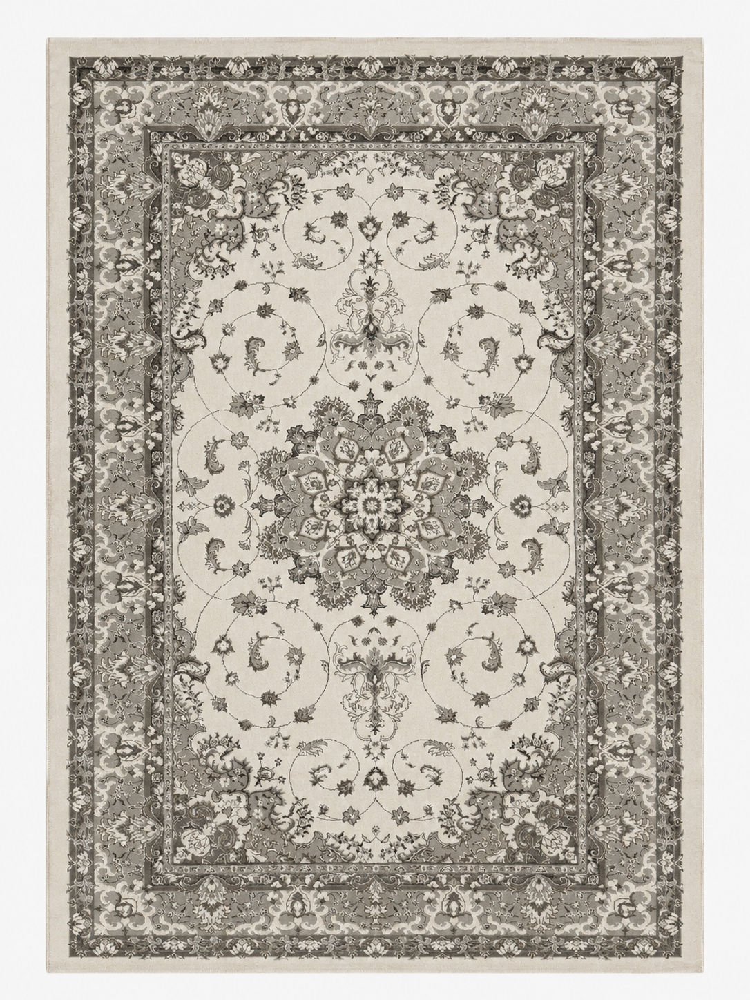 Teppich Wohnzimmer / Schlafzimmer Vintage Look Teppich Kurzflor Used Muster-1