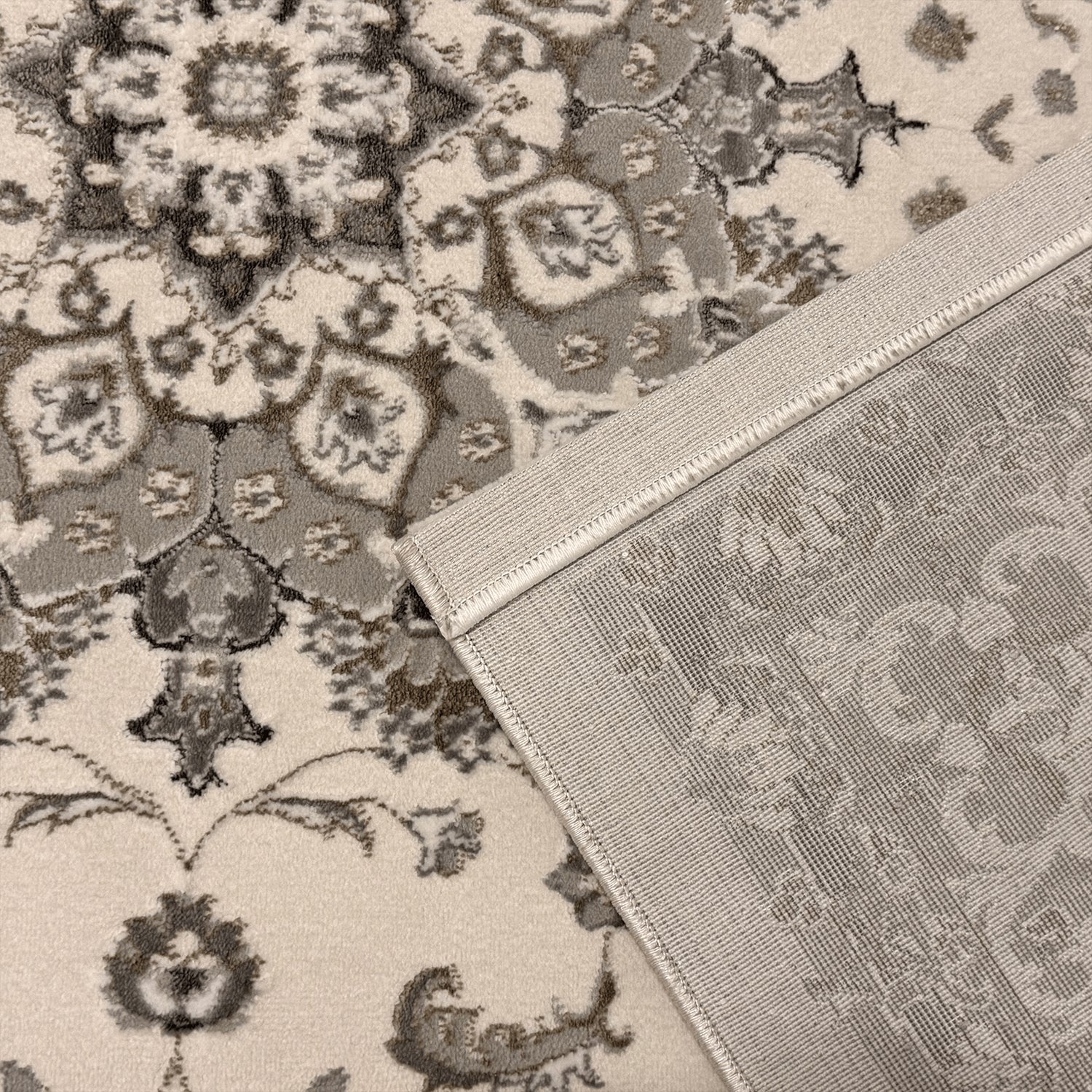 Teppich Wohnzimmer / Schlafzimmer Vintage Look Teppich Kurzflor Used Muster-zoom-7