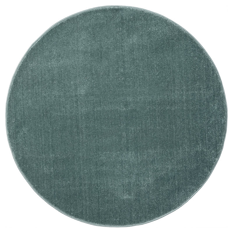 Teppich rund Wohnzimmer Kurzflor Einfarbig für Schlafzimmer kinderzimmer weich Rund-zoom-