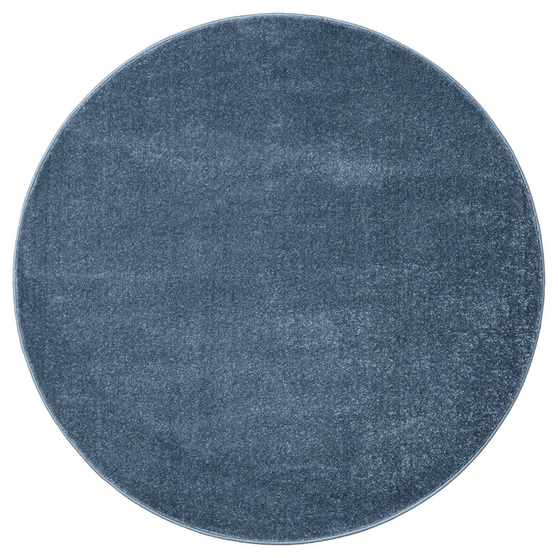 Teppich rund Wohnzimmer Kurzflor Einfarbig für Schlafzimmer kinderzimmer weich Rund-zoom-