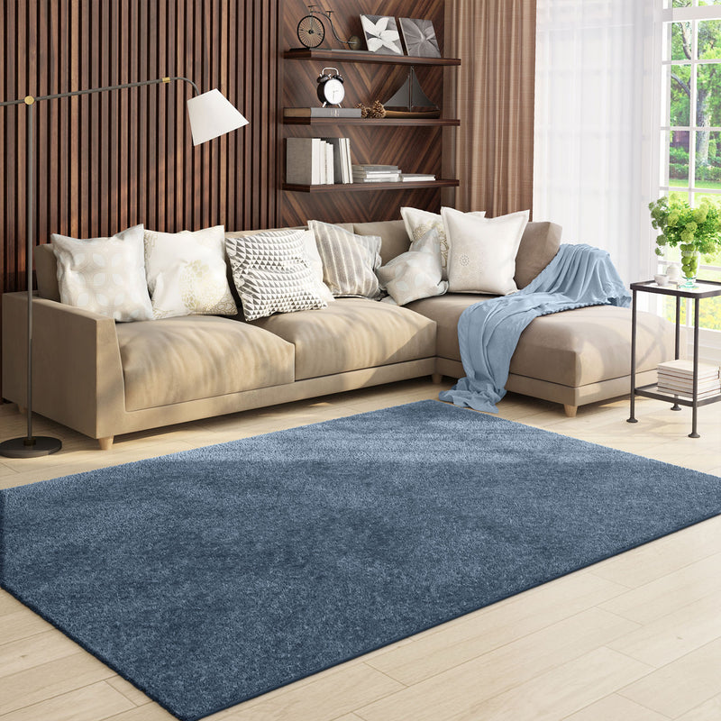 Teppich Wohnzimmer Kurzflor Einfarbig für Schlafzimmer kinderzimmer weicher pflegeleichter, versch.- Größen, Farben-zoom-