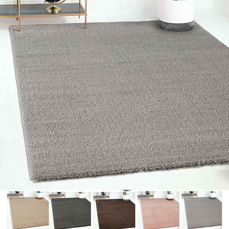 Teppich Kurzflor einfarbig Modern Flauschig Weich Microfaser, für Wohnzimmer, Schlafzimmer, küche-zoom-