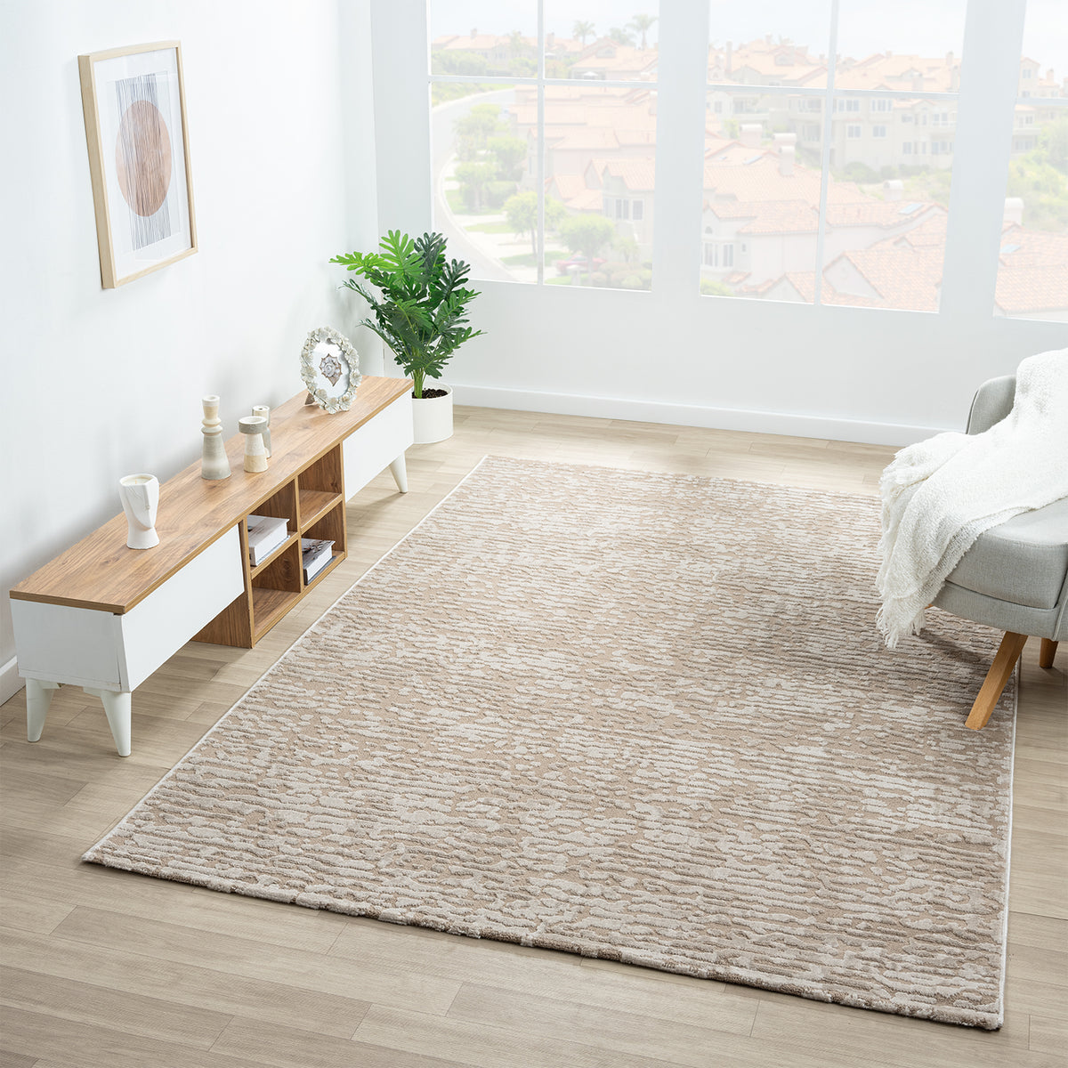 Teppich Wohnzimmer Kurzflor Schlafzimmer läufer Hochtief-Muster/ 3D-Effekt Boho