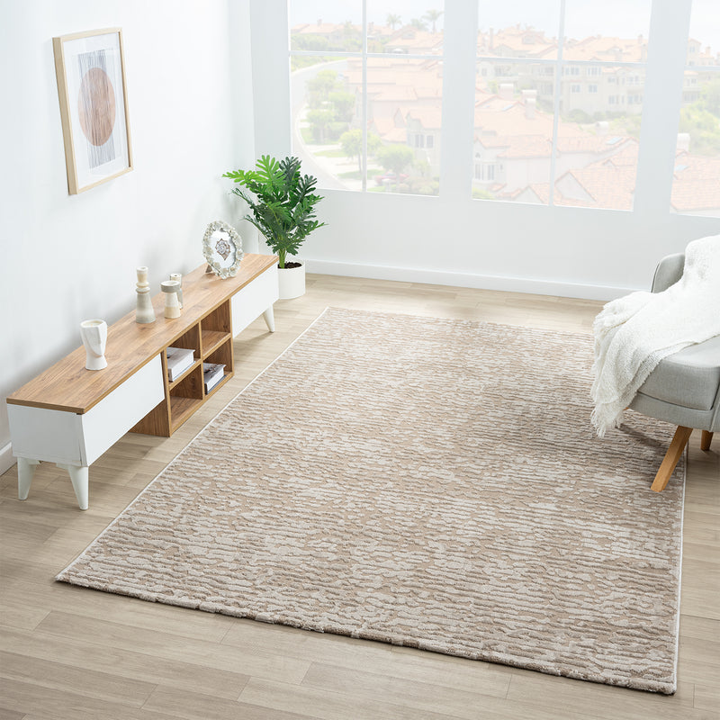 Living room rug, short pile, bedroom runner, high-low pattern/3D effect, Boho-zoom-