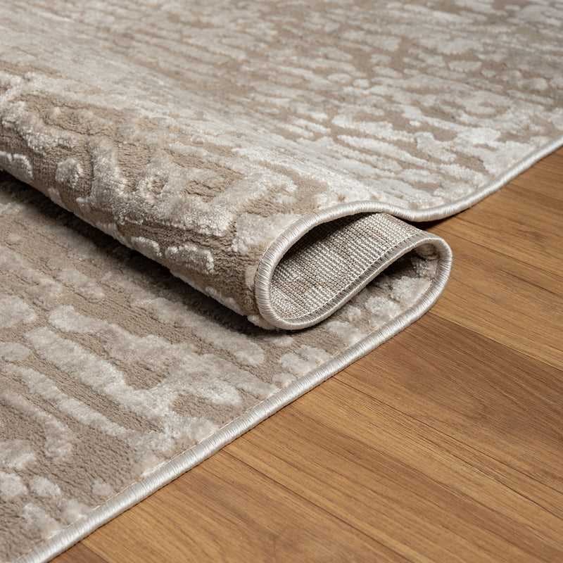 Living room rug, short pile, bedroom runner, high-low pattern/3D effect, Boho-zoom-