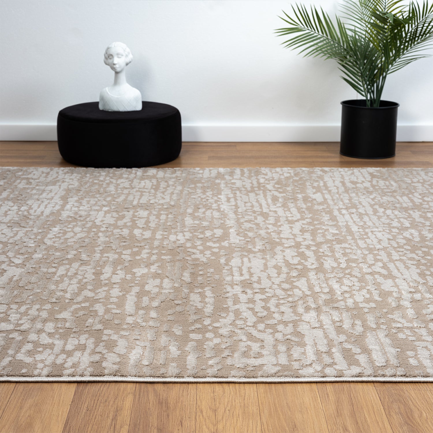 Living room rug, short pile, bedroom runner, high-low pattern/3D effect, Boho-zoom-8