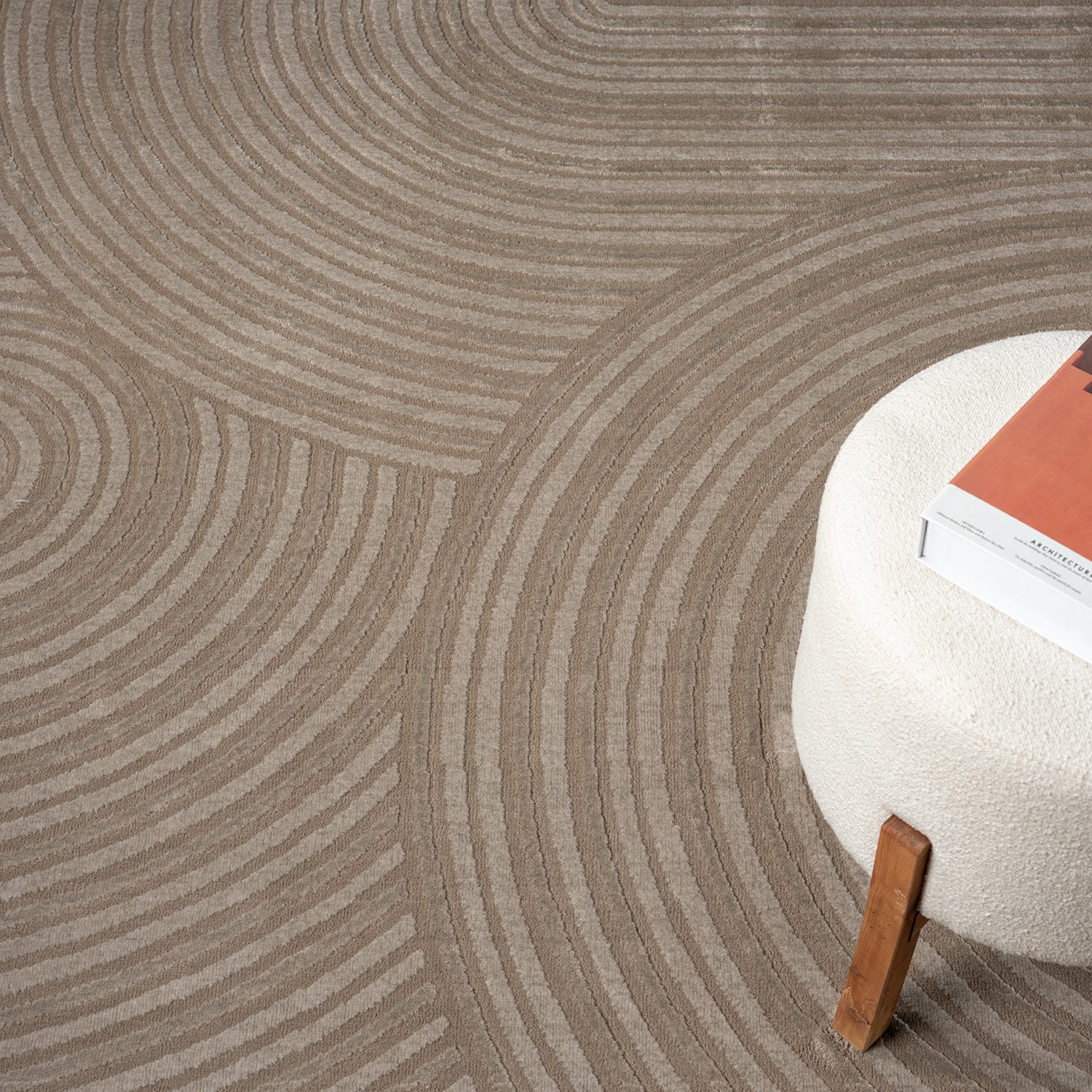 Teppich Wohnzimmer Kurzflor Schlafzimmer Wellen Hochtief-Muster/ Boho Sakndi-zoom-3