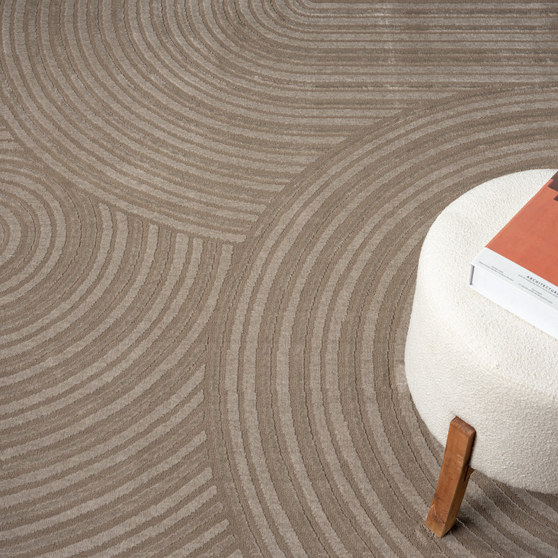 Teppich Wohnzimmer Kurzflor Schlafzimmer Wellen Hochtief-Muster/ Boho Sakndi-zoom-