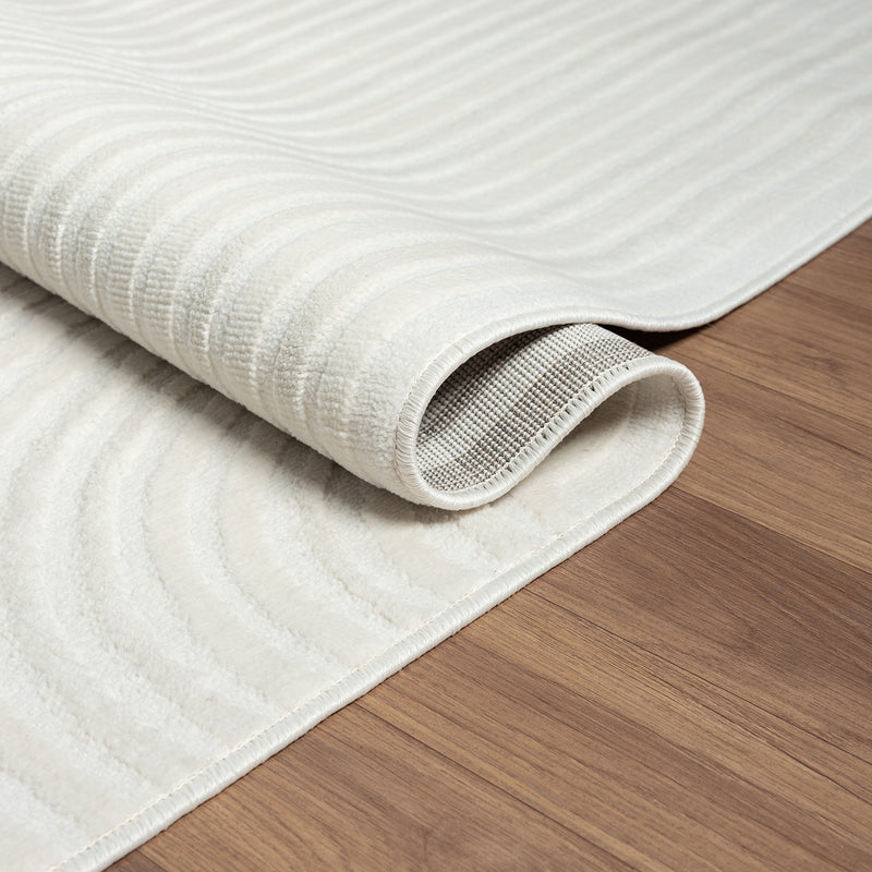 Teppich Wohnzimmer Kurzflor Schlafzimmer Wellen Hochtief-Muster/ Boho Sakndi-zoom-