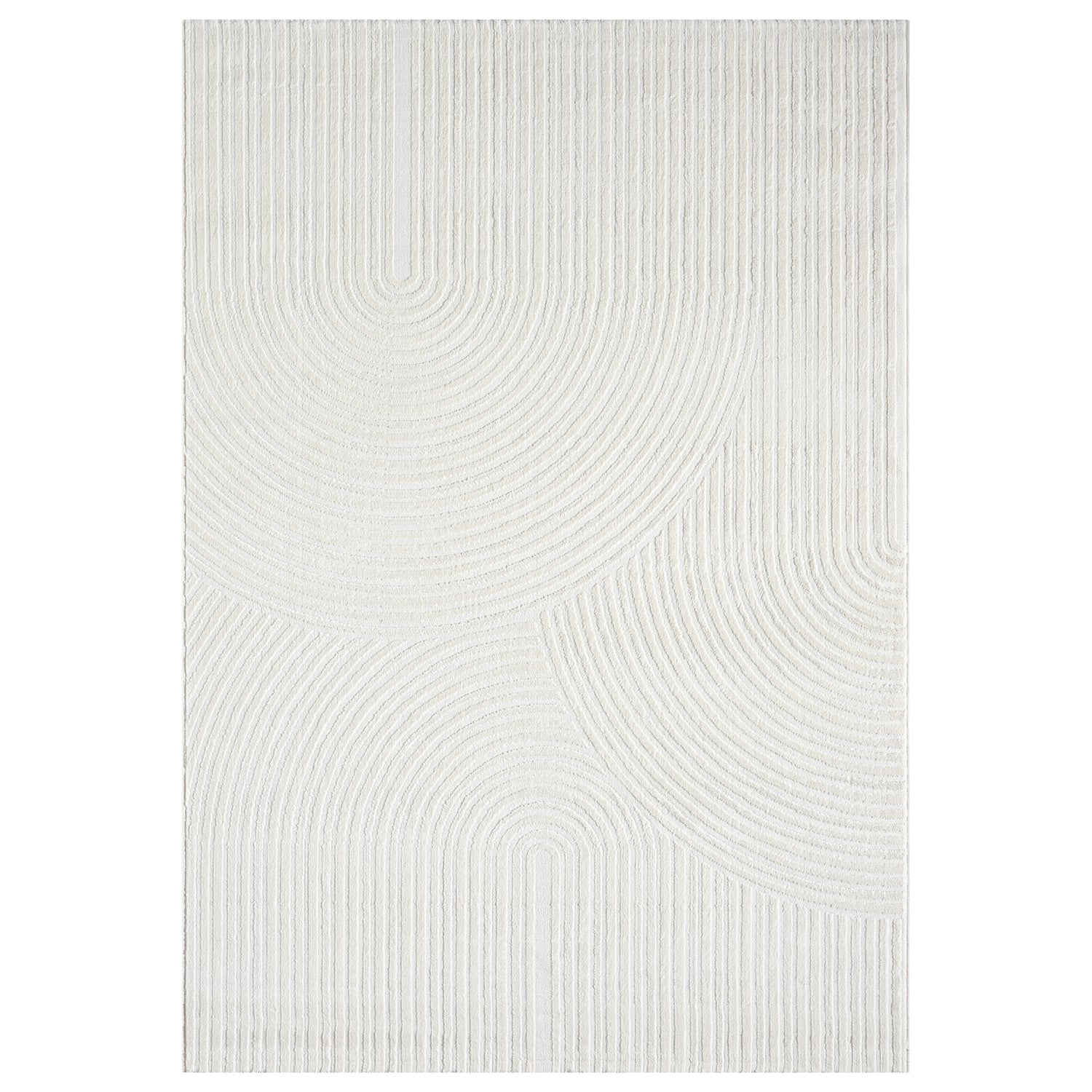 Teppich Wohnzimmer Kurzflor Schlafzimmer Wellen Hochtief-Muster/ Boho Sakndi-16