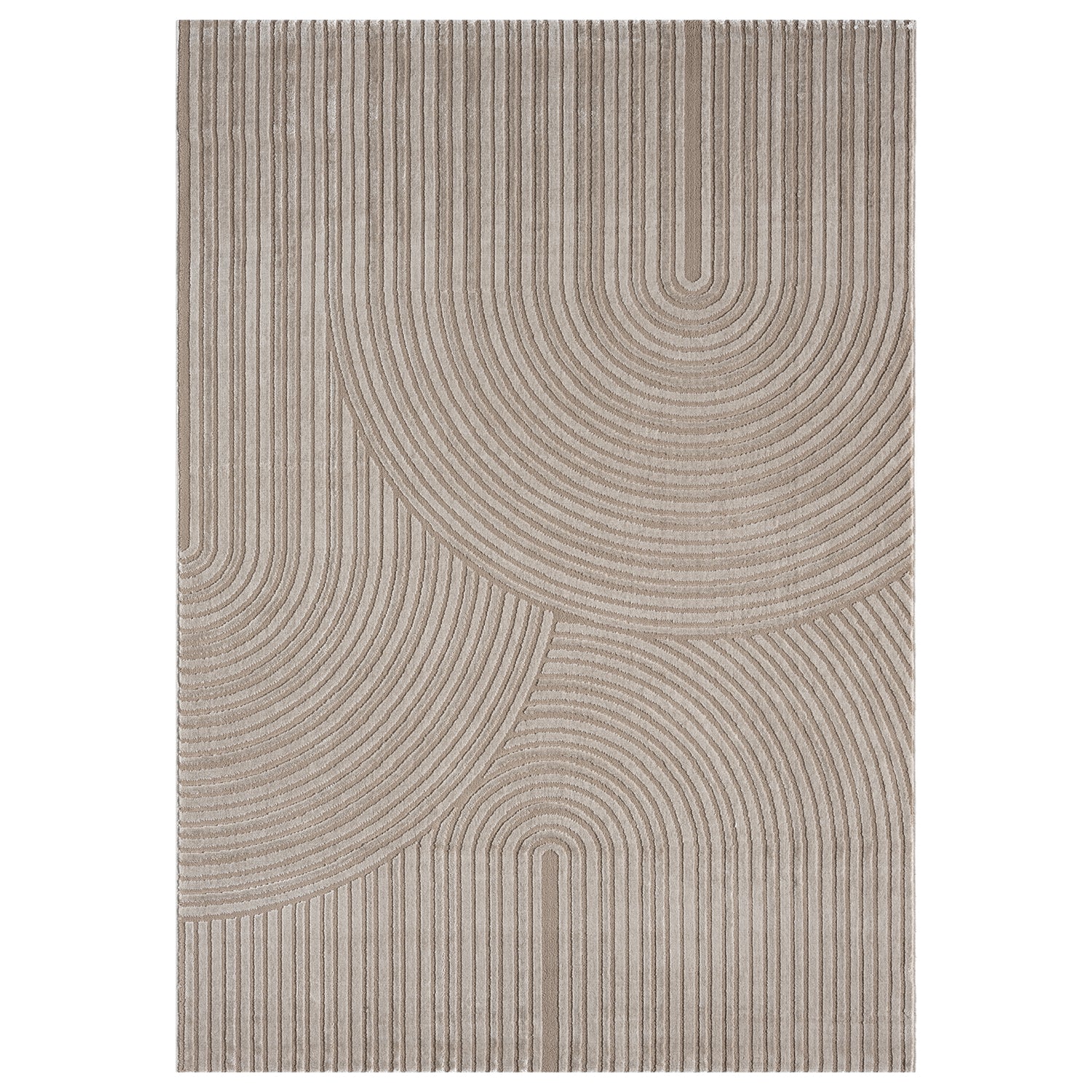 Teppich Wohnzimmer Kurzflor Schlafzimmer Wellen Hochtief-Muster/ Boho Sakndi-6