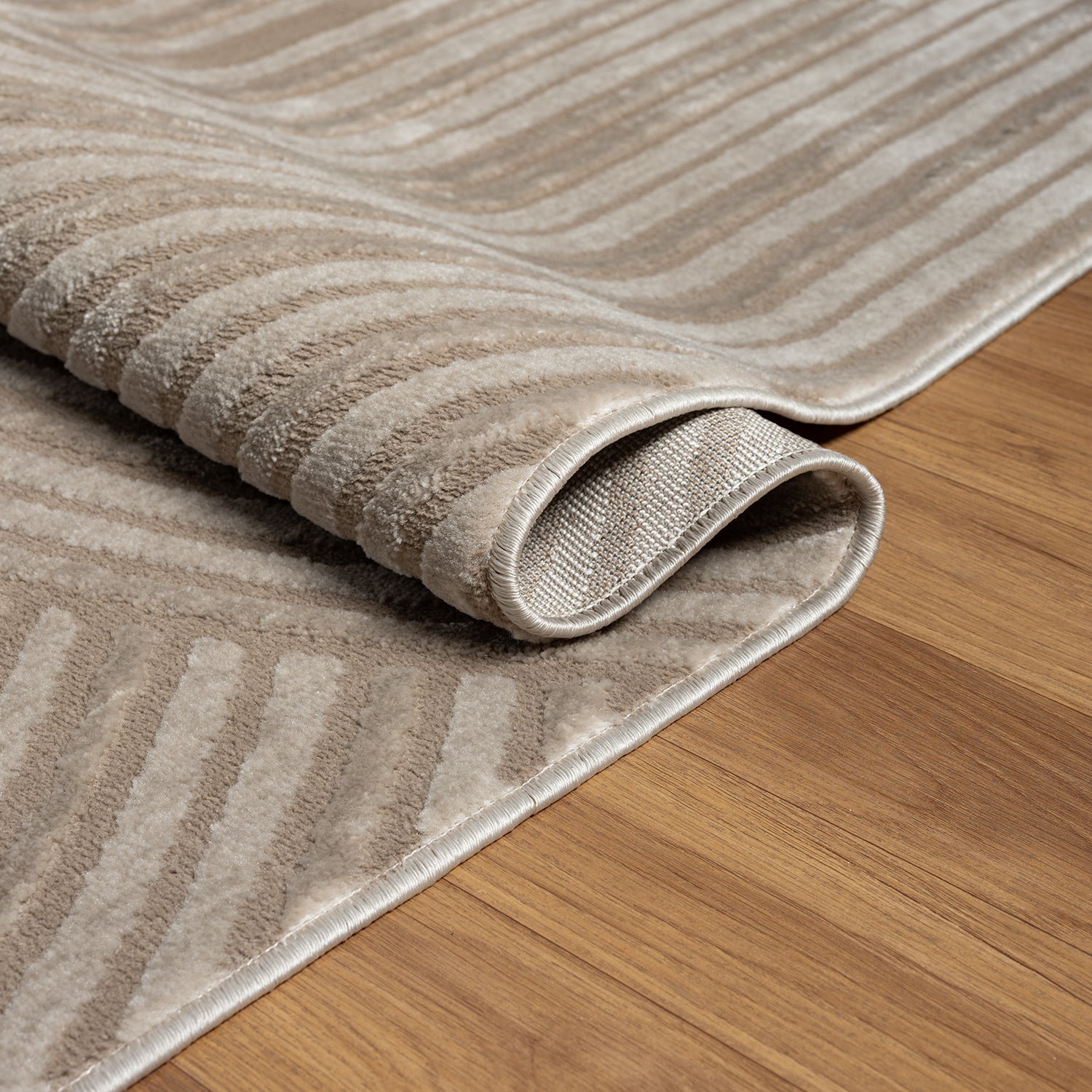 Teppich Wohnzimmer Kurzflor Schlafzimmer Wellen Hochtief-Muster/ Boho Sakndi-zoom-5