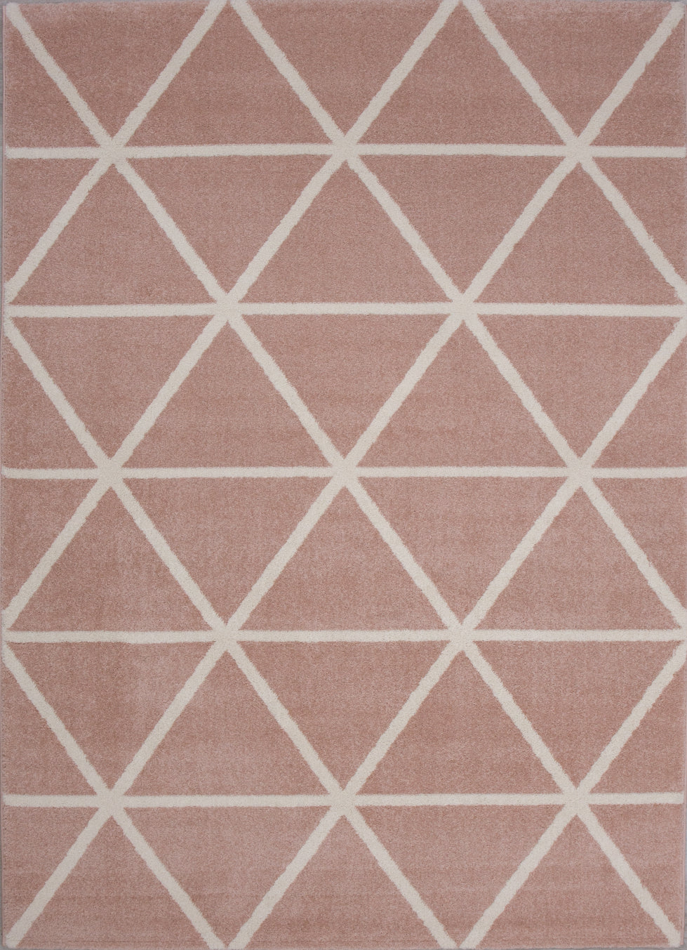 Short-pile rug in pastel white diamond design, durable, available in various colors, for living room, bedroom, kitchen