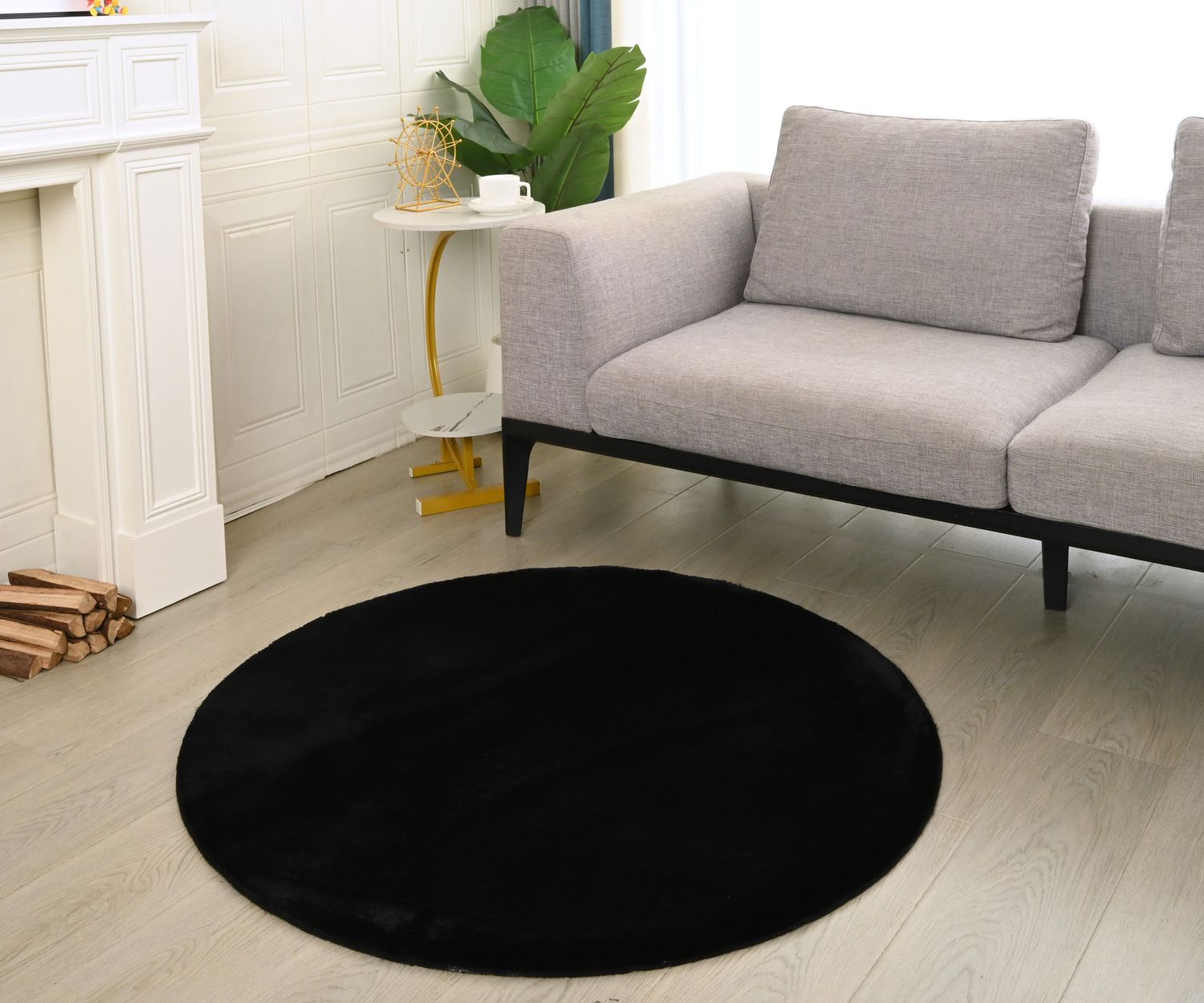 Carpet for living room/bedroom: Fluffy, short pile – washable and suitable for underfloor heating-zoom-22