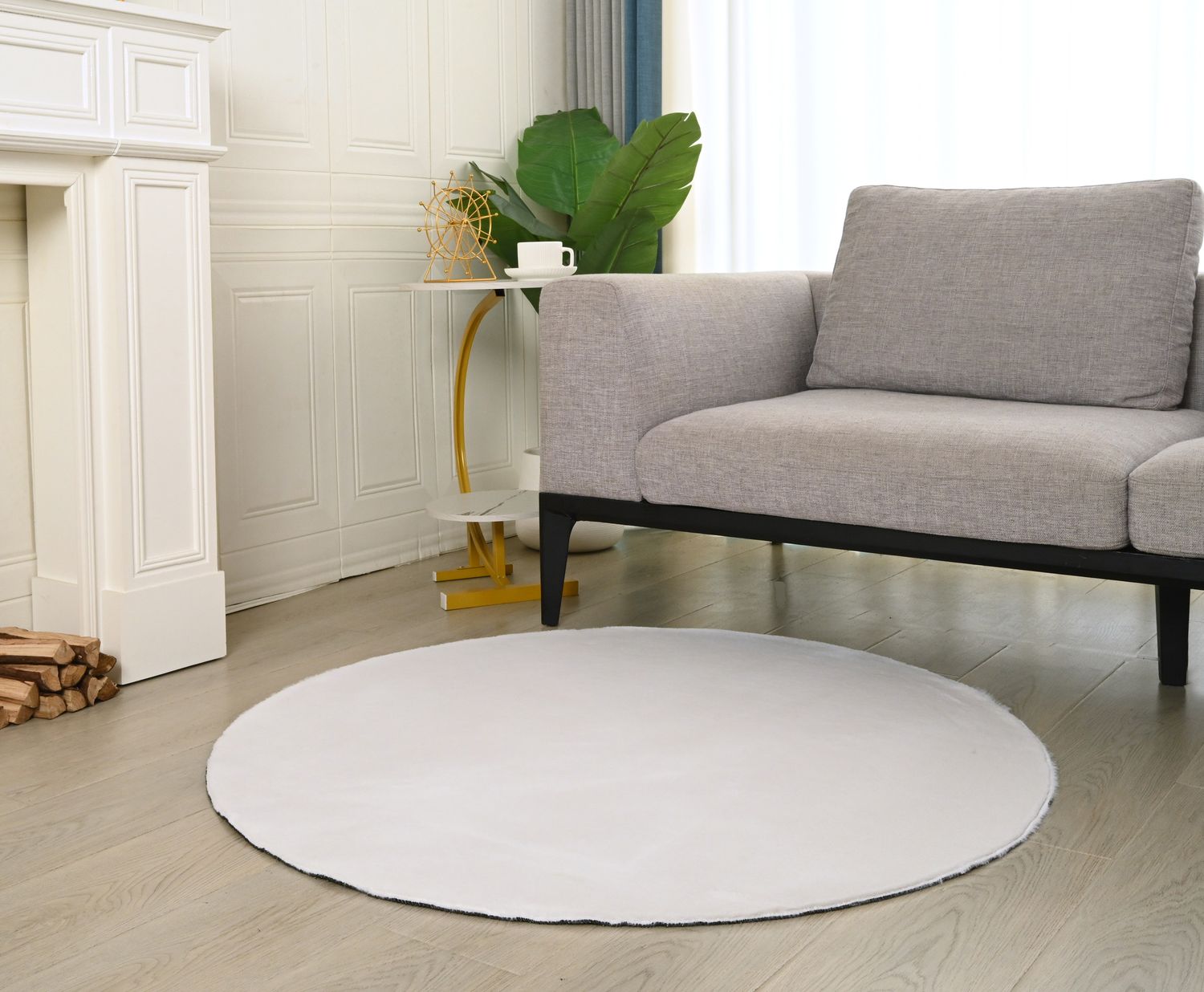 Carpet for living room/bedroom: Fluffy, short pile – washable and suitable for underfloor heating-zoom-13