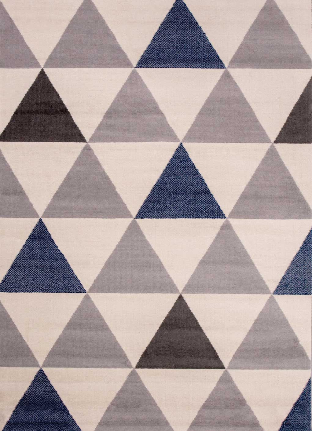 Teppich Wohnzimmer Schlafzimmer Flur Teppich Dreiecksmuster Blau