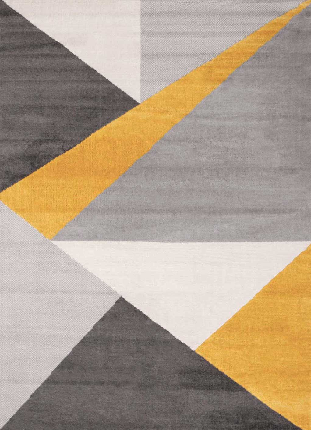 Carpet for living room, bedroom, hallway, geometric pattern, yellow-1