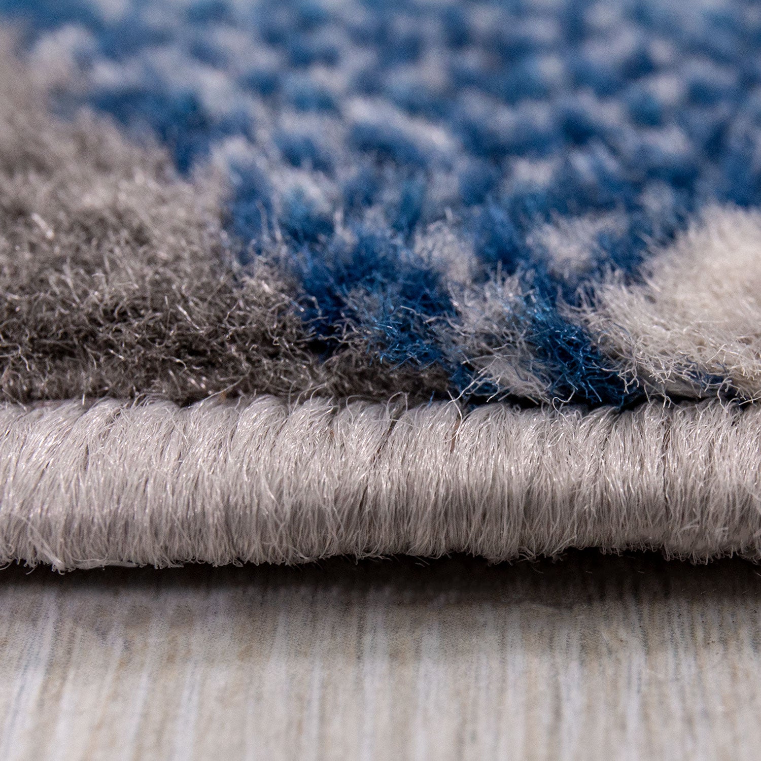 Teppich Wohnzimmer Schlafzimmer Flur Teppich Geometrisches Muster Blau-zoom-3