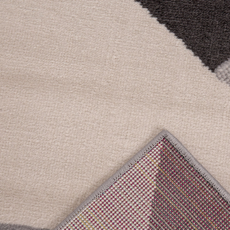 Teppich Wohnzimmer Schlafzimmer Flur Teppich Geometrisches Muster Blau-zoom-