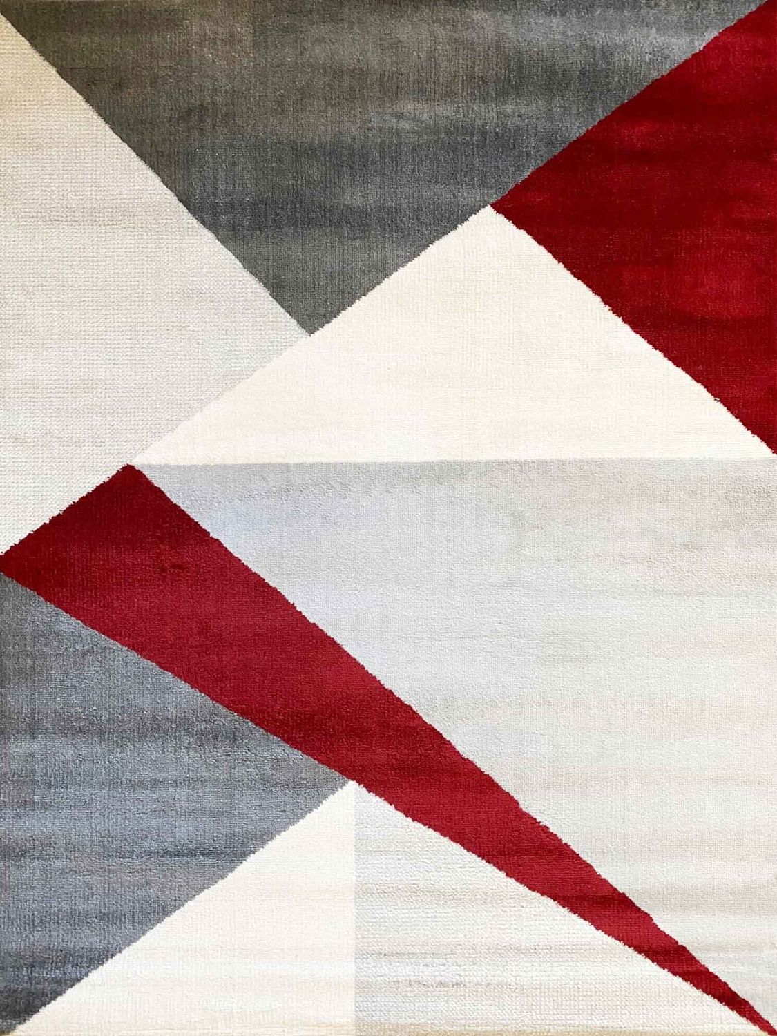 Teppich Wohnzimmer Schlafzimmer Flur Teppich Geometrisches Muster Rot