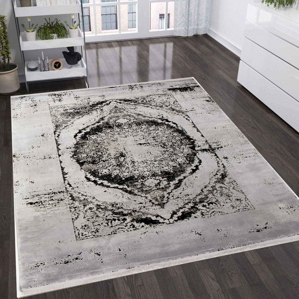 Rug for living room and bedroom, high-quality cotton rug with fringe-zoom-4