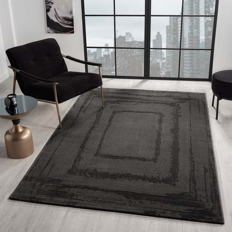 Modern rug for living room and bedroom with high and low border, high quality, 3D effect-zoom-