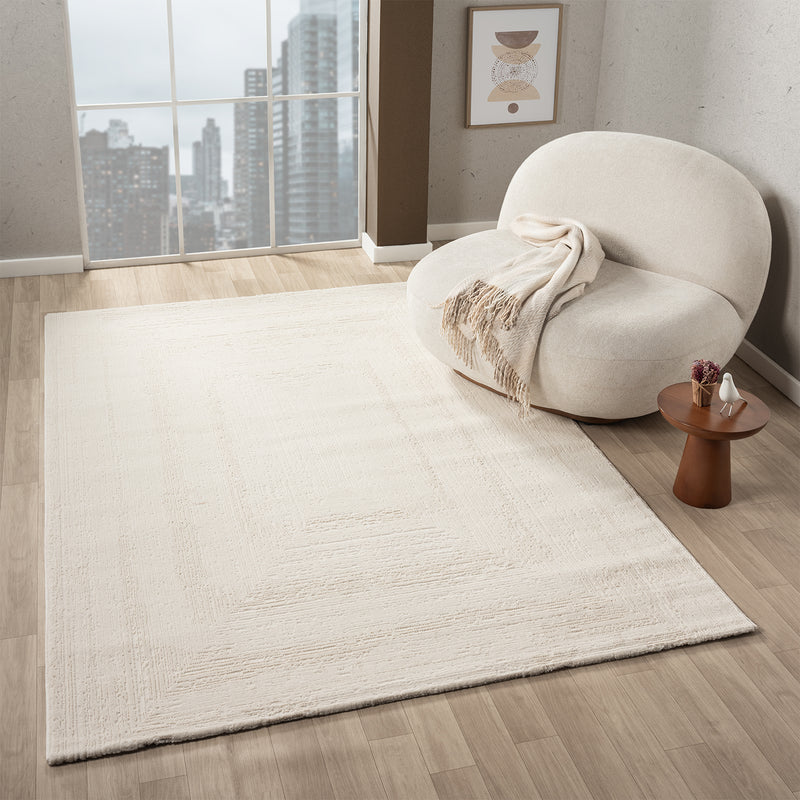 Modern rug for living room and bedroom with high and low border, high quality, 3D effect-zoom-