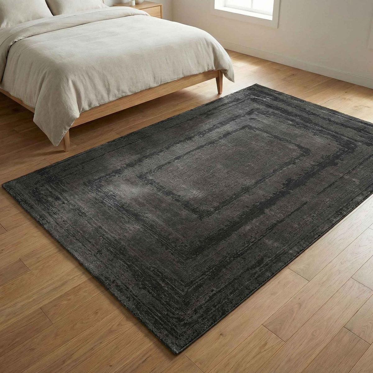 Modern rug for living room and bedroom with high and low border, high quality, 3D effect