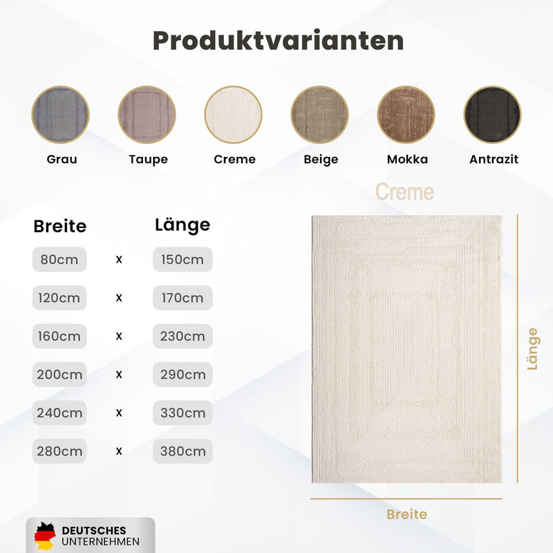 Modern rug for living room and bedroom with high and low border, high quality, 3D effect-zoom-