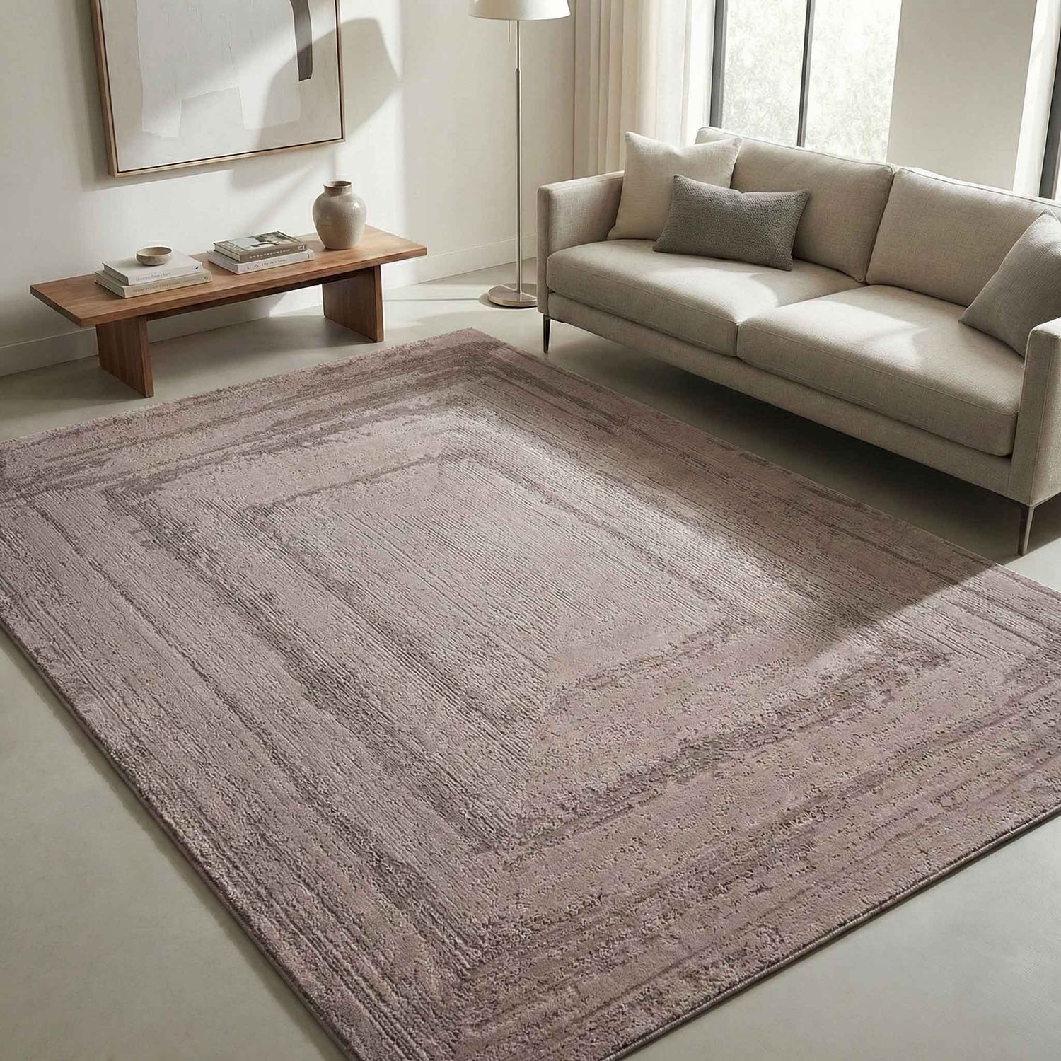 Modern rug for living room and bedroom with high and low border, high quality, 3D effect-14
