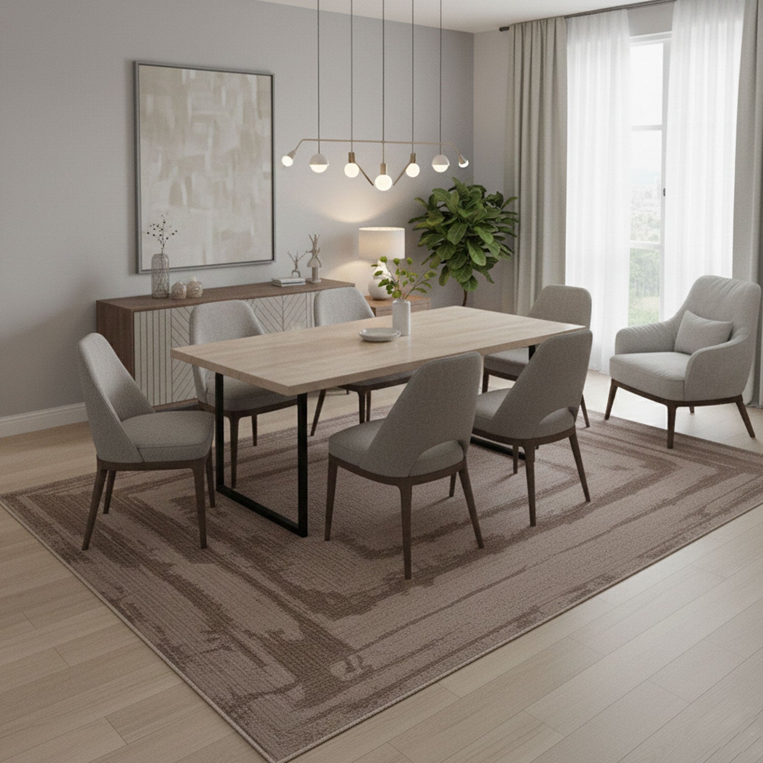 Modern rug for living room and bedroom with high and low border, high quality, 3D effect-17