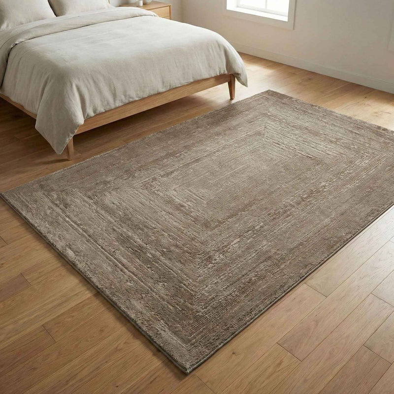 Modern rug for living room and bedroom with high and low border, high quality, 3D effect-zoom-