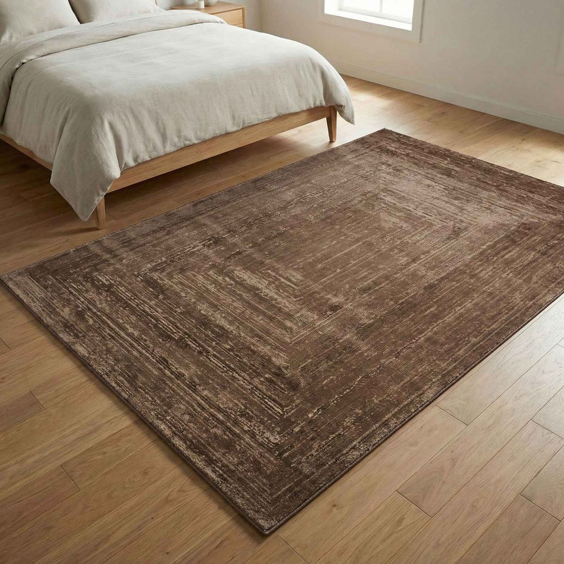Modern rug for living room and bedroom with high and low border, high quality, 3D effect-zoom-