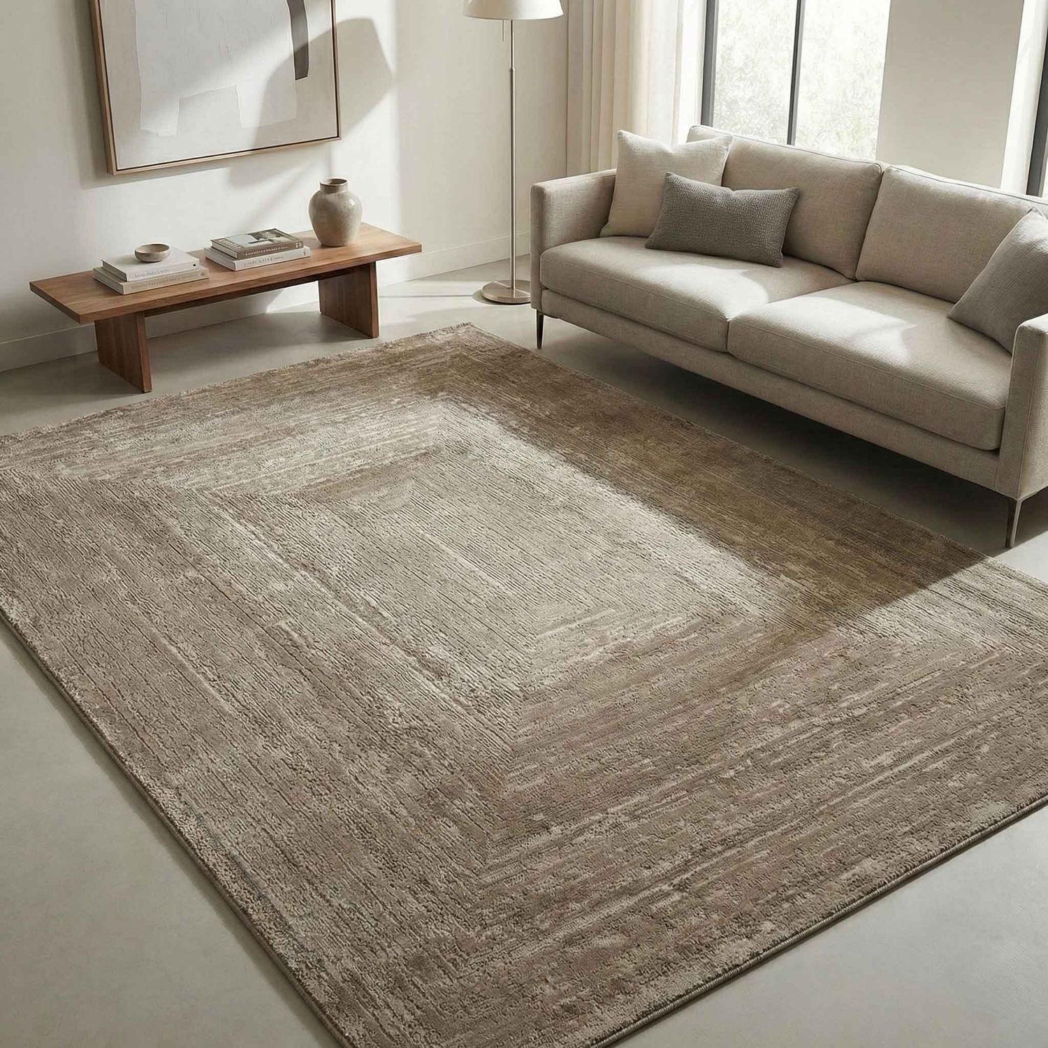 Modern rug for living room and bedroom with high and low border, high quality, 3D effect-48