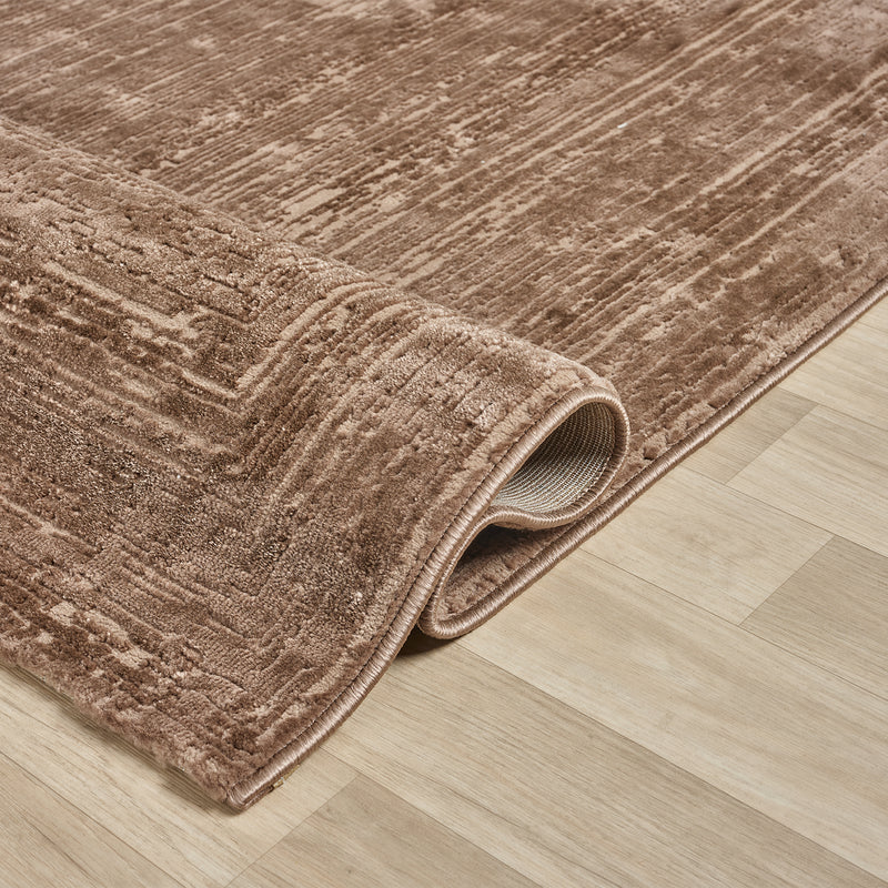 Premium Teppich Wohnzimmer Schlafzimmer Modern Hoch&Tief Bordüre – Kurzflor Teppich mit 3D Effekt-zoom-