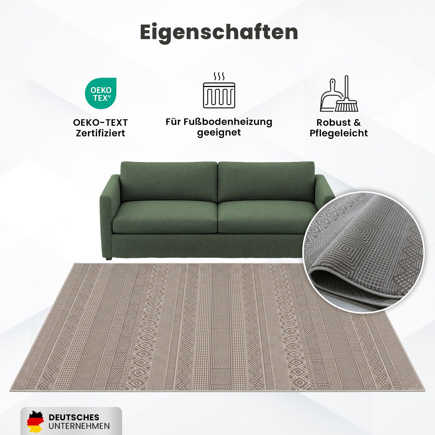 Teppich Wohnzimmer Schlafzimmer Skandinavisch Modern | Pflegeleicht | Qualitativ Hochwertig |-zoom-15