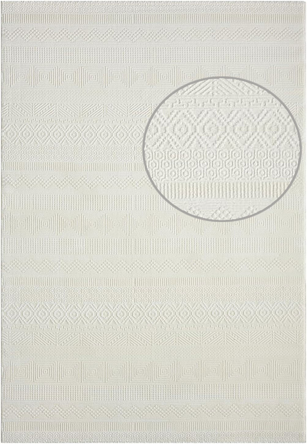 Teppich Wohnzimmer Schlafzimmer Skandinavisch Modern | Pflegeleicht | Qualitativ Hochwertig |-6