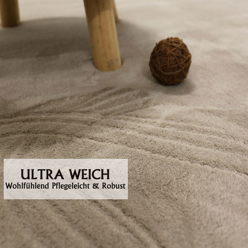 Ultra Soft Living Room/Bedroom Rug – Modern, super fluffy & soft, densely woven-zoom-