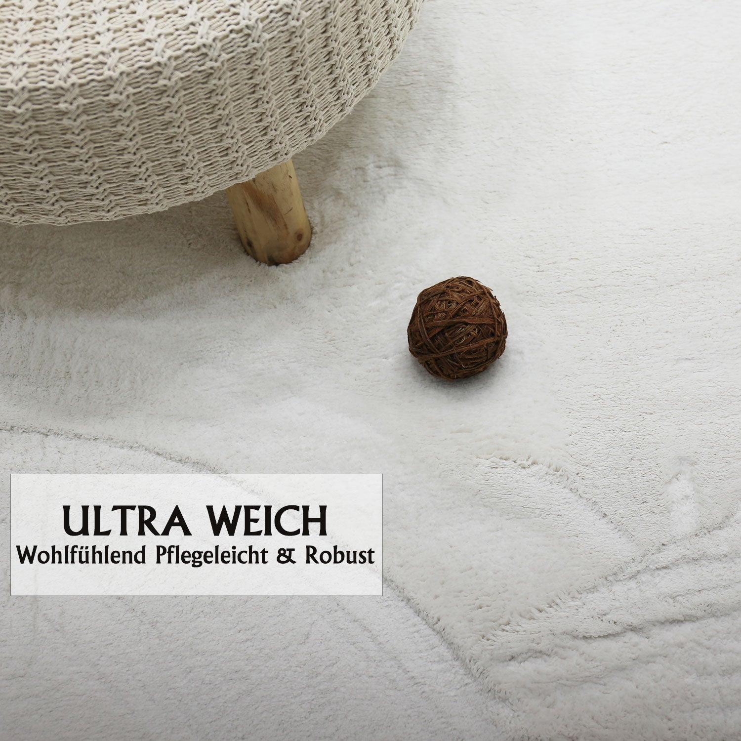 Ultra Soft Living Room/Bedroom Rug – Modern, super fluffy & soft, densely woven-zoom-4