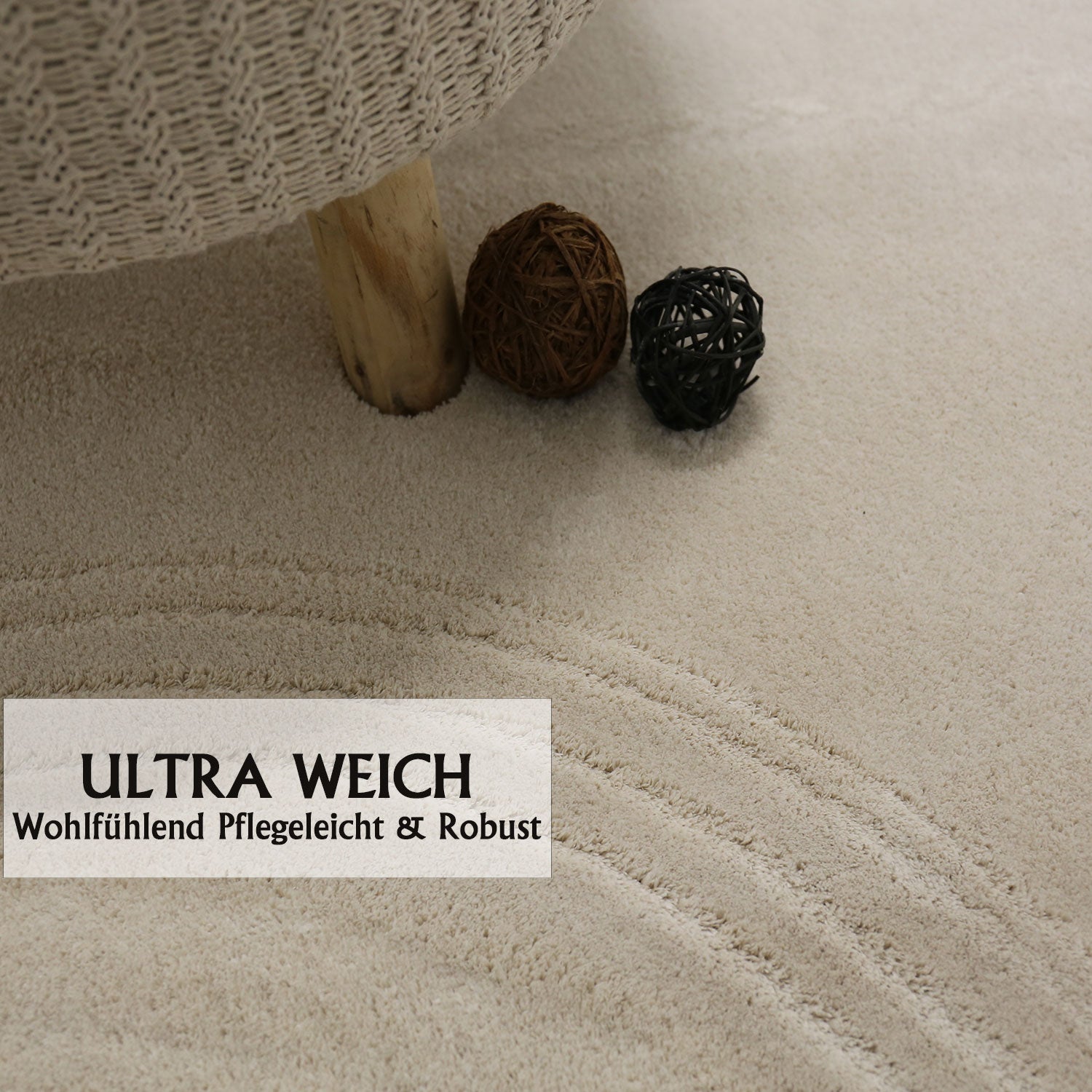 Ultra Soft Living Room/Bedroom Rug – Modern, super fluffy & soft, densely woven-11