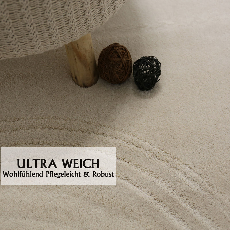 Ultra Soft Living Room/Bedroom Rug – Modern, super fluffy & soft, densely woven-zoom-