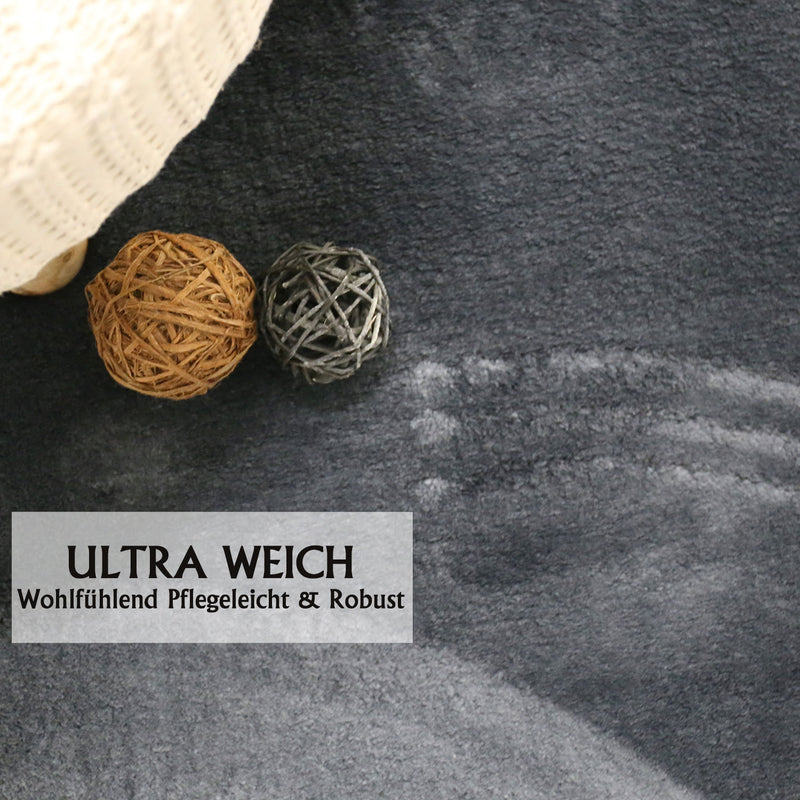 Ultra Soft Living Room/Bedroom Rug – Modern, super fluffy & soft, densely woven-zoom-